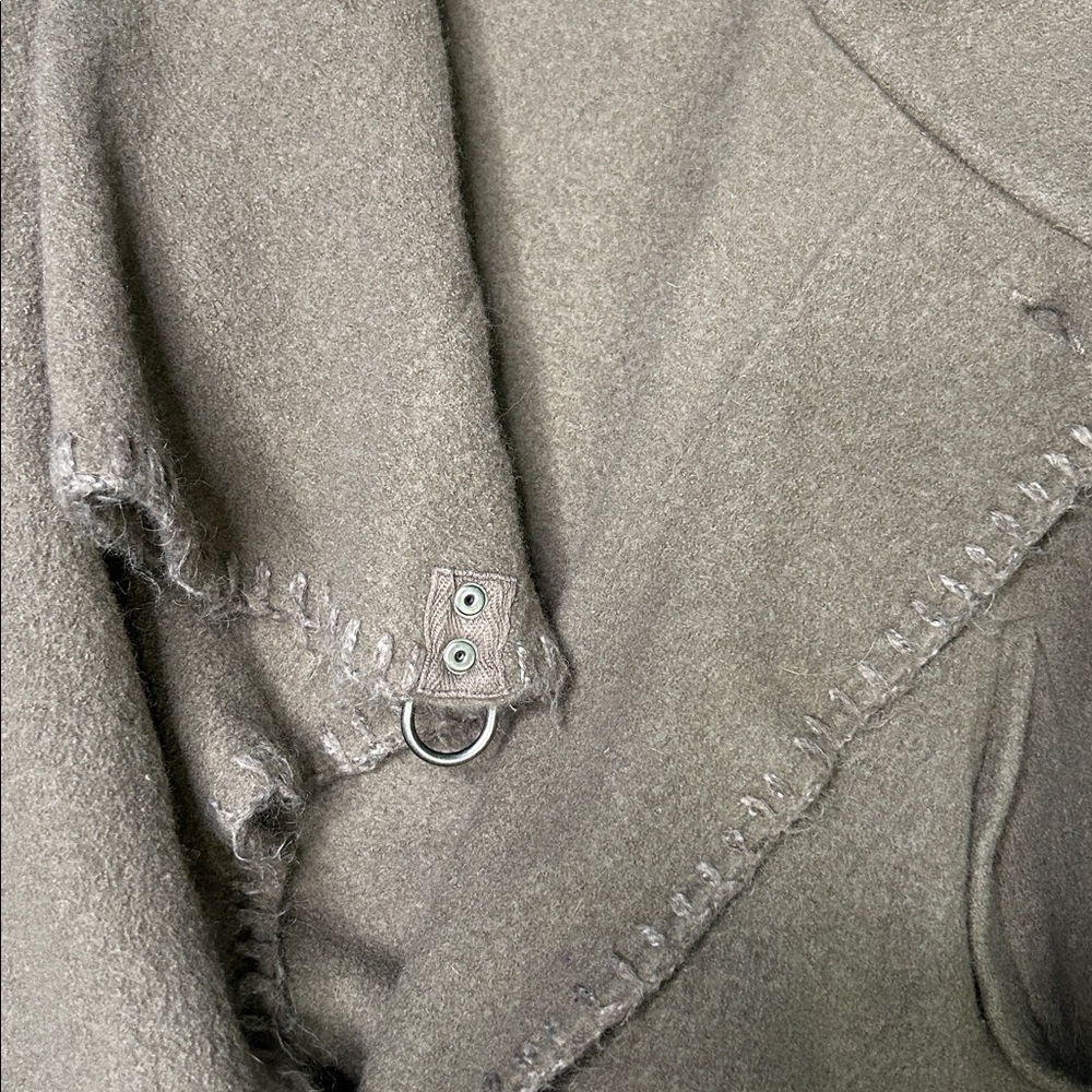 Garnet Hill Gray Women's Cape Jacket - Picture 5 of 11